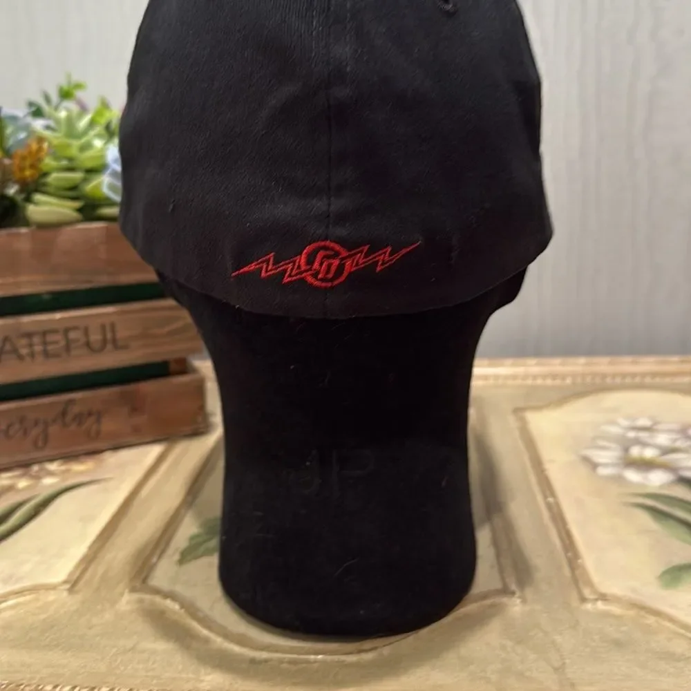 Anoma 2006 Y2K Green Day Fine Wale Corduroy Cotton Spandex Fitted Cap Black Red